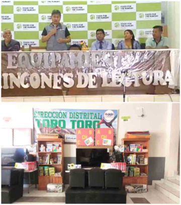 Entregan equipamiento a seis escuelas de Toro Toro