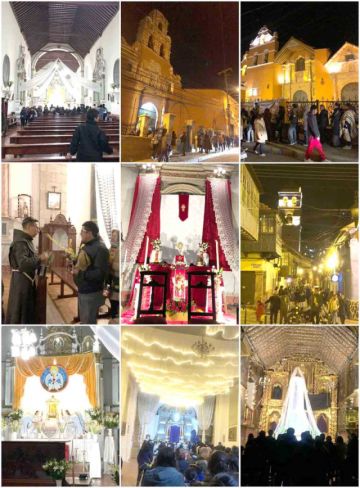 La visita del Santísimo en los templos de Potosí, en Jueves Santo.