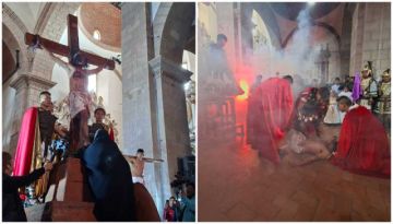 El Colegio Franciscano retomó su Via Crucis el viernes.