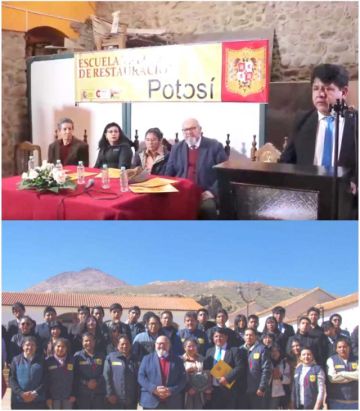 Escuela Taller de Restauración Potosí celebró sus tres años