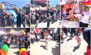 Participaron de juegos en la avenida Tinku para niñas y niños.