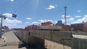 El Alto: Analizan acciones tras caída de cinco perros de una pasarela