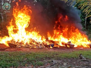 Cochabamba: Incineran una tonelada de sustancias controladas