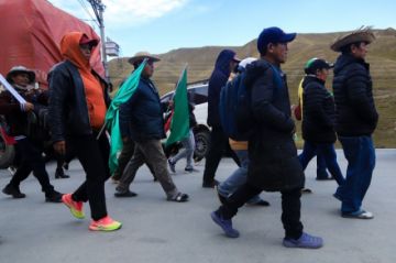 La marcha indígena se alista para ingresar este lunes al centro de La Paz