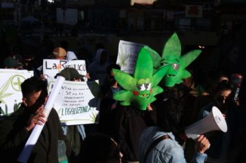 Decenas se manifiestan a favor de la despenalización de la marihuana en Bolivia