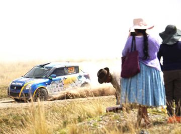 Uno de los participantes en el circuito Pucarani.