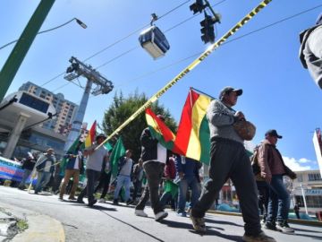Llega la marcha indígena a La Paz y es recibida por la COB