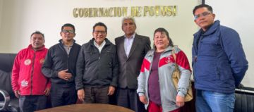 Gobernador de Potosí define con cívicos trabajo en temas de importancia