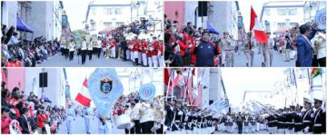 Colegios visitantes no faltaron al homenaje a la Vieja Casona.