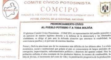 Comcipo denuncia conspiración de Evo Morales y exige que el gobierno desbloquee caminos