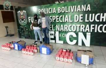 Santa Cruz: Perro policía detecta droga en cajas de vino con destino Panamá