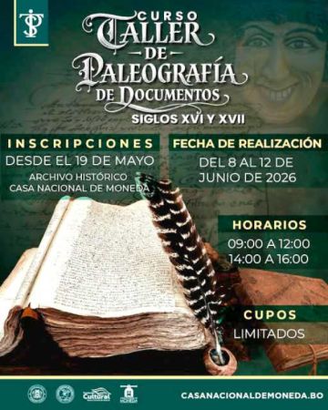 Abren la inscripción para curso taller de paleografía 