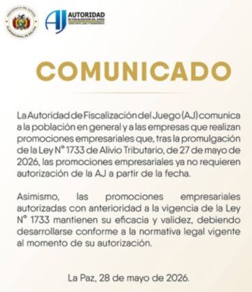 Tras nueva ley tributaria, promociones empresariales ya no requerirán autorización de la AJ 