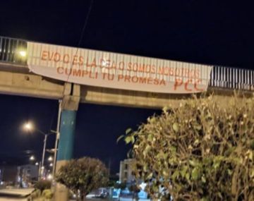 Aparecen pasacalles con presuntos mensajes del PCC dirigidos a Evo Morales