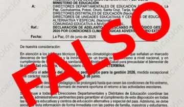 MInisterio de Educación desmiente supuesto comunicado sobre adelanto del descanso pedagógico