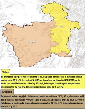 La Villa Imperial registrará una mínima de -5 grados