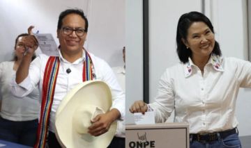 Ventaja de Sánchez sobre Fujimori sigue sobre 20.000 votos con 96 % del escrutinio en Perú