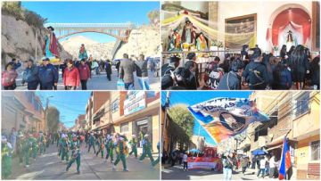 Los danzarines recorrieron la ruta tradicional de la festividad y terminaron en el templo de San Bernardo.