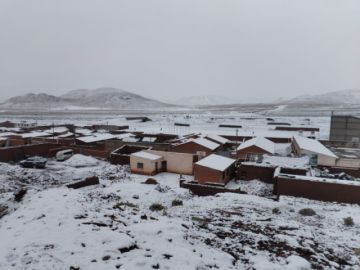 La nieve cubre la zona de las Quetenas, además de la provincia San Pablo de Lipez 