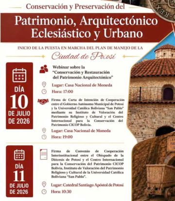 Habrá taller de preservación del patrimonio eclesiástico