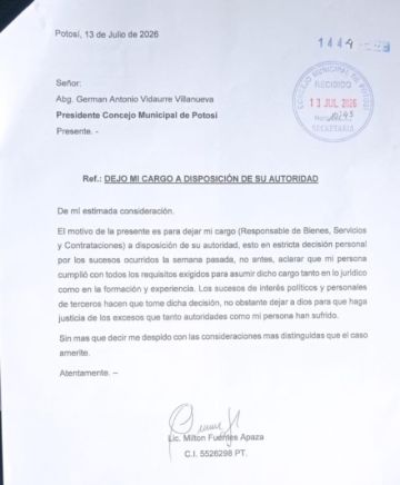 Milton Fuentes renuncia a cargo en el Concejo Municipal tras cuestionamiento social