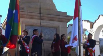 Se desarrolla el acto de iza de Bandera en homenaje al aniversario patrio en Potosí