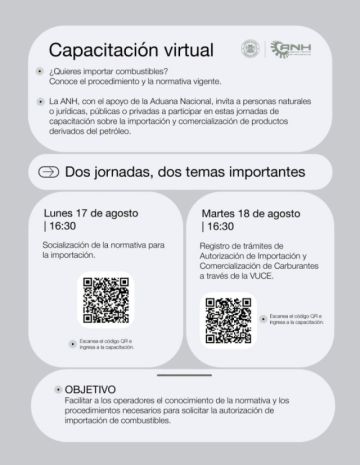 ANH abre capacitación virtual sobre importación y comercialización 