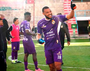 El jugador de Real Potosí, Jefferson Rivas, al final del partido.