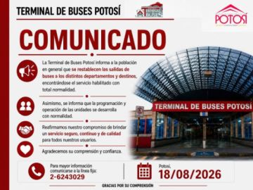 Terminal de Buses de Potosí habilita viajes  alos diferentes destinos