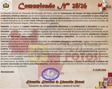 Los comunicados de las instituciones. 