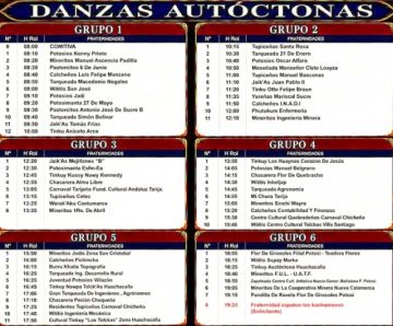 Rol de ingreso de fraternidades del sábado 22 de agosto.