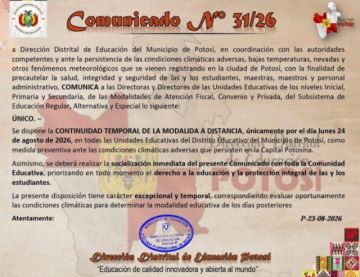 Comunicados de las instituciones 