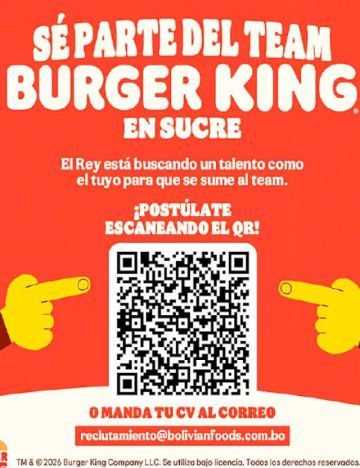 Burger King sale del eje y desembarca en Sucre