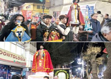 Varias fraternidades acudieron con sus santos.