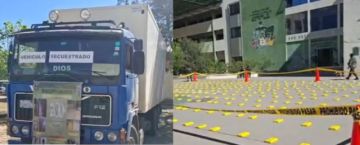 Tarija: Decomisan 360 paquetes de c*c@ína en compartimiento oculto de camión en Bermejo