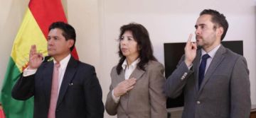 Ministro de Hidrocarburos posesiona a tres nuevas autoridades de esa cartera de Estado