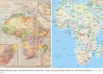 Francia apoya cambiar los mapas del mundo para reflejar mejor el tamaño de África