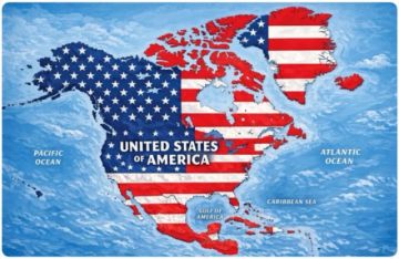 Trump publica un mapa en el que la bandera de Estados Unidos cubre México, el Caribe y Canadá
