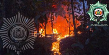 FELCN destruye cuatro fábricas móviles de dr*g@ fueron destruidas en el Chapare