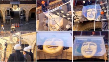 Cubren el Mascarón en la Casa de Moneda