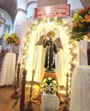 Celebran los 800 años del Tránsito de San Francisco de Asís