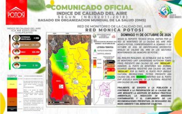 La calidad del aire mejora en el municipio de Potosí