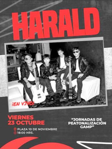 Harald se presenta esta noche en la Plaza 10 de Noviembre
