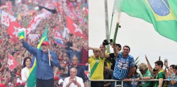 Lula da Silva y Flávio Bolsonaro cierran sus campañas con actos masivos