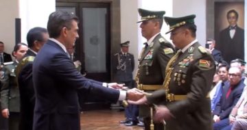 Rodrigo Paz participó en el ascenso de nuevos generales de las FFAA y la Policía
