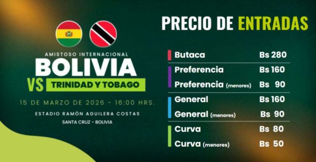 FBF habilita venta de boletos en línea para el amistoso de La Verde frente a Trinidad y Tobago