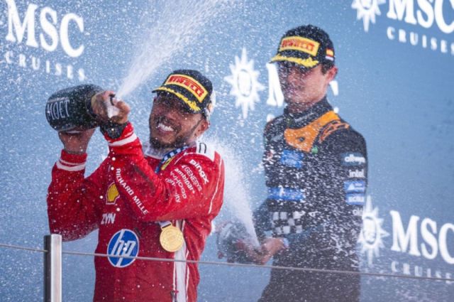 Hamilton logra su primer triunfo con Ferrari, el séptimo en el GP de Barcelona