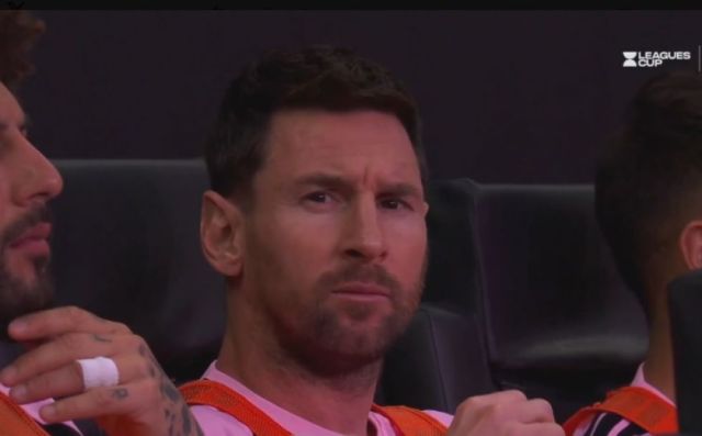 Messi, en el banquillo del Inter Miami para el partido de Leagues Cup contra el León