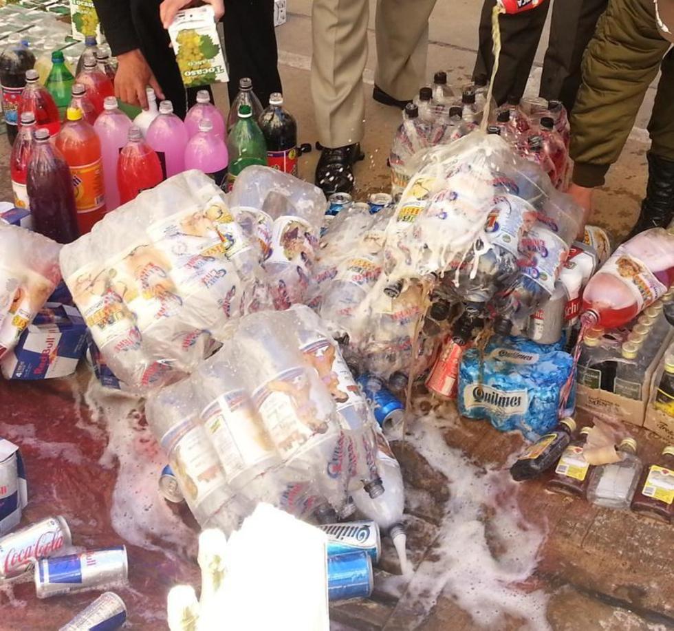 Más de 5.000 litros de alcohol van al caño  