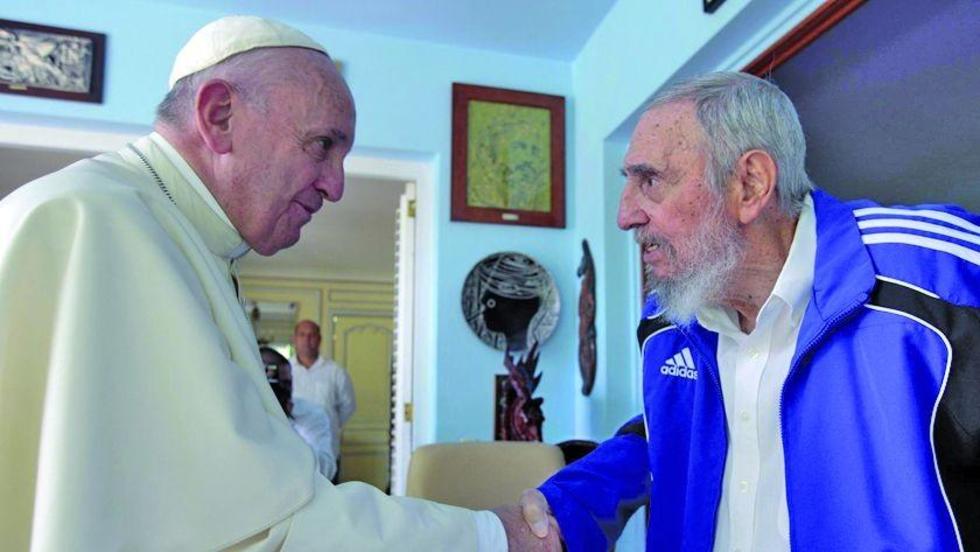 El Papa Francisco visita a Fidel Castro en su casa de La Habana en Cuba